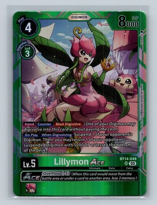 Digimon - Lillymon ACE - BT14-049 SR - Blast Ace - Super Rare - NM
