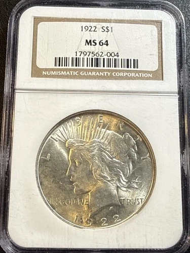 1922 Peace Silver Dollar - MS64 Nice Coin See Pics