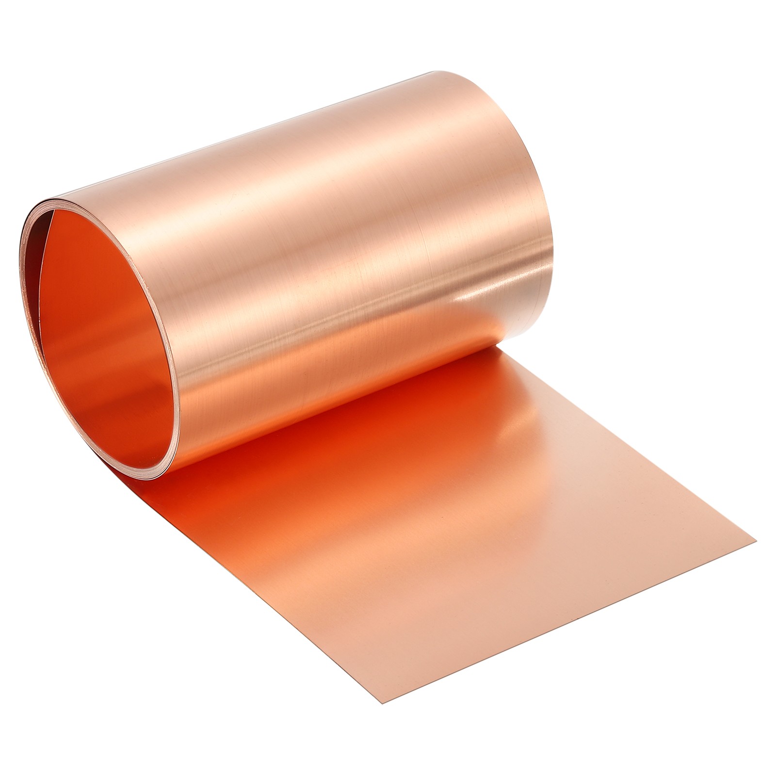 Pure Copper Sheet Roll, 0.2mm 24Ga Thick T2 3.5Ft x 4in Copper Strip for Craft
