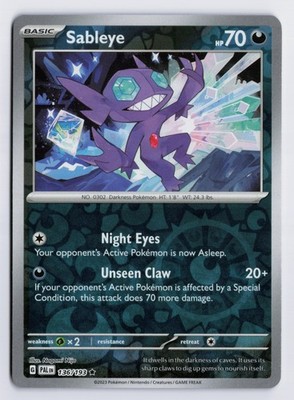 Sableye - PAL #136/193 SV02: Paldea Evolved Reverse Holofoil NM