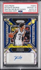 2023 PANINI PRIZM SENSATIONAL SIGNATURES KEYONTE GEORGE 33/49 PSA 10 AUTO 10