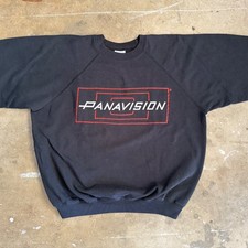 80s VINTAGE PANAVISION MOTION PICTURE CAMERAS RAGLAN SWEATSHIRT SZ L HOLLYWOOD