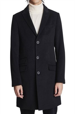 $295 Paisley & Gray (Small) Peak Black Soft Touch Peak Topcoat New with Tags