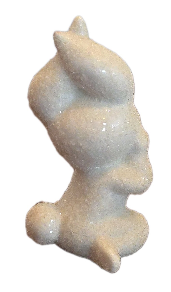 Vintage Sugar Glazed Snow Baby Bunny Rabbit Ceramic Figurines Set Of 3