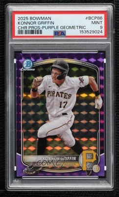 2025 Bowman Chrome Prospects Purple Geometric Refractor /250 Konnor Griffin 1n2n