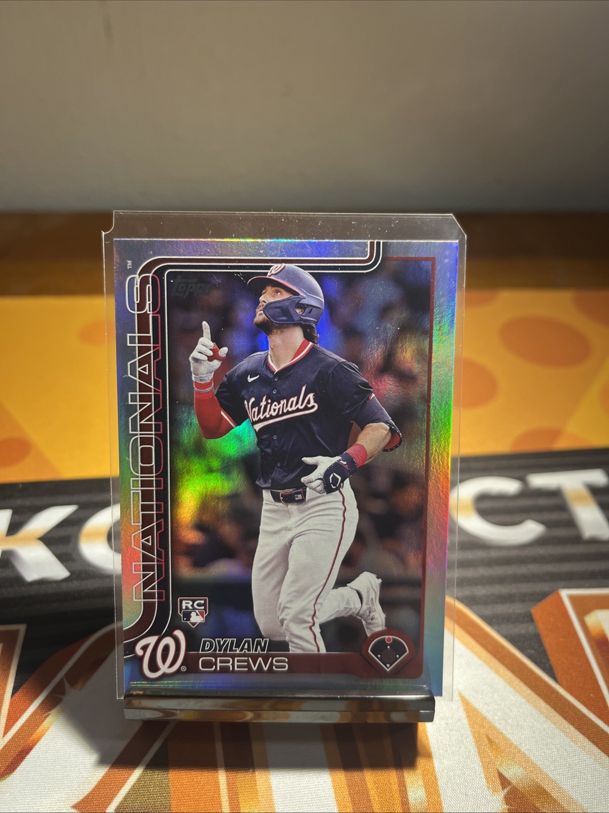 Dylan Crews 2025 Topps Series One Holo Foil Rookie Card RC #74 Nationals