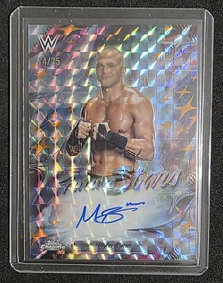 2026 Topps Chrome WWE Future Stars Myles Borne Orange Geometric Autograph 14/25