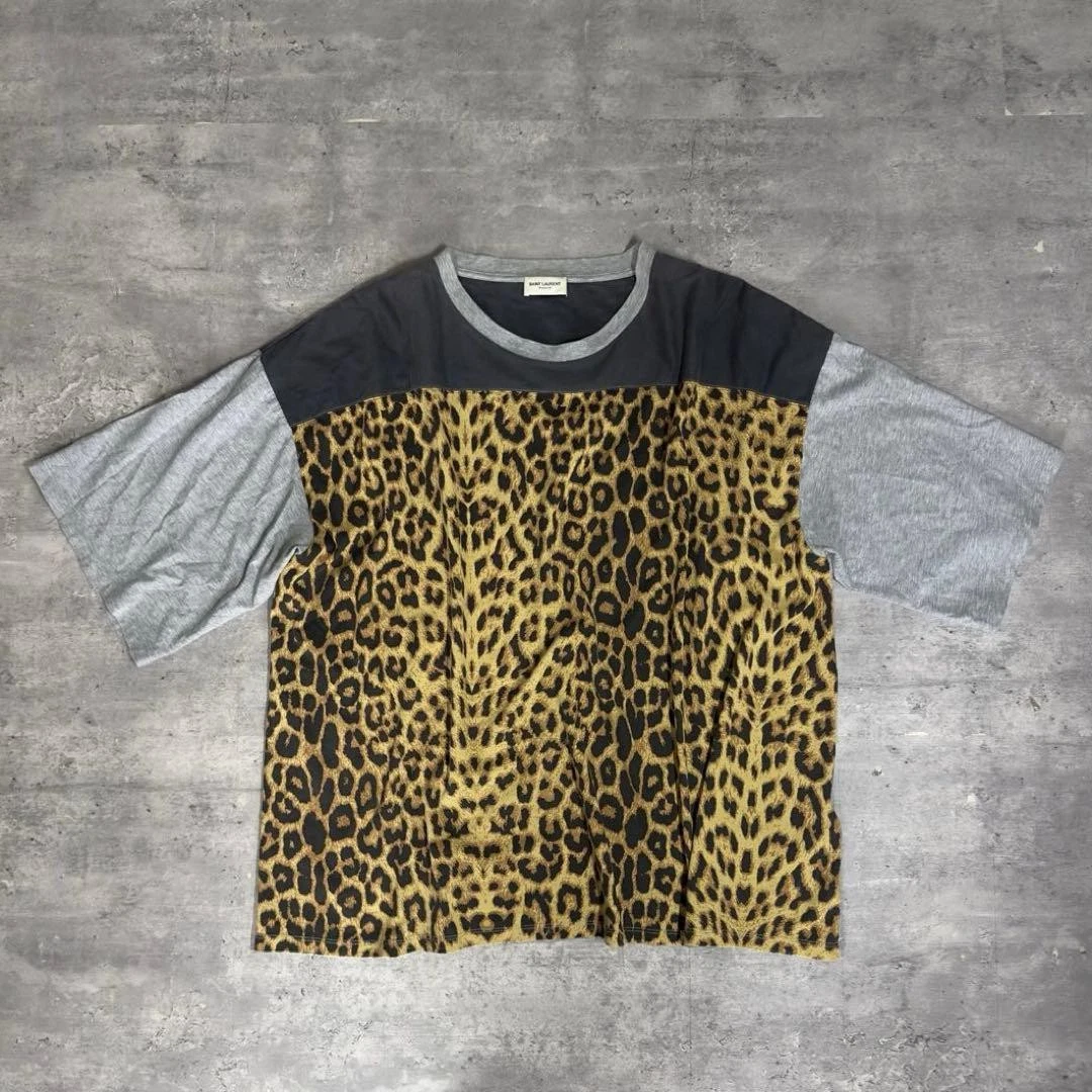 Saint Laurent Animal Print Short Sleeve T-Shirts for Men for sale