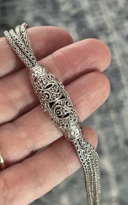 925 Sarda Sterling Silber Spiga Kette Armband: aufwendiges Rollstab Detail NEU