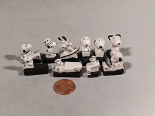 Black and White Animation Style Snoopy French Feves  Figures Ephipany Cake