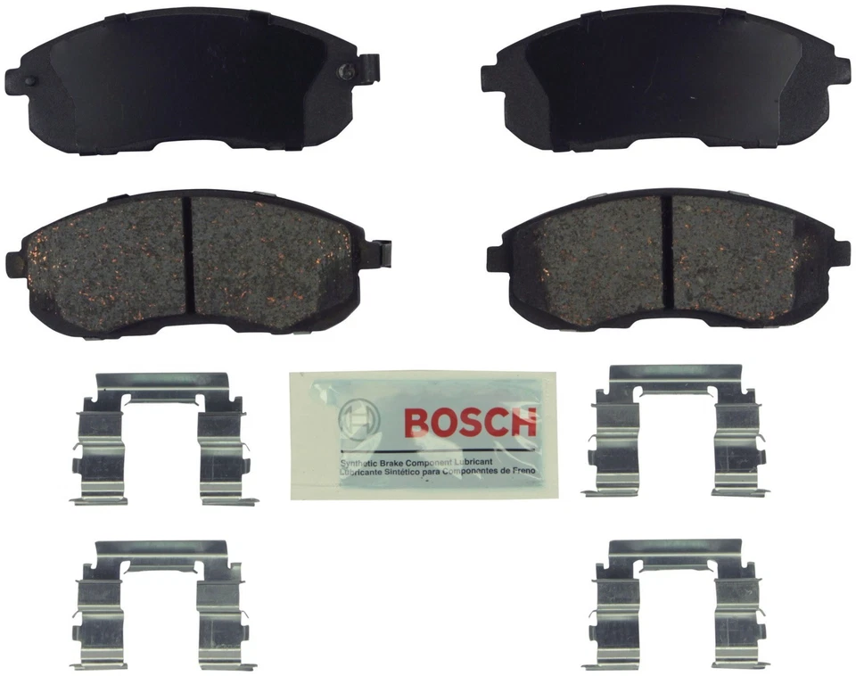 Juego de pastillas de freno de disco delanteras Bosch BE430H para 89-06 Nissan Altima Sentra Altra EV Foto 3 de 4