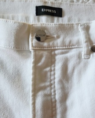 Express Women s White Mid Rise Bootcut Stretch Denim Jeans Size 8  5-Pocket