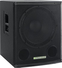 Subwoofer Attivo 300W Woofer 15'' Bassreflex  Amplificata HiFi Cassa in Legno