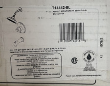 Delta T14442-BL Altado Monitor 14 Series Tub & Shower Trim - Matte Black READ**