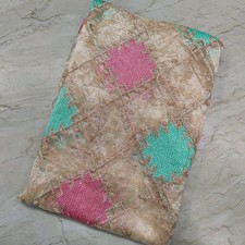 Exotic Indian Long Dupatta Paisley Scarf Hand Embroidery Tissue Net Veil Stole L