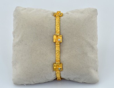 Lapponia Armband Diamant 750/000 18 K Gelbgold 6 Brillanten zus.  0,11 ct