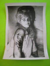 Vintage mid-1900s Kobel Photo, TATTOOED LADY., NICE, RIGHT ARM TATTOO
