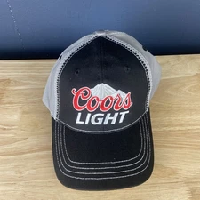 Black  Gray Coors Light Mens Cap/hat New