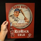 16" Vintage Style Babe Ruth Baseball Red Rock Cola Advertising Sign — photo 1