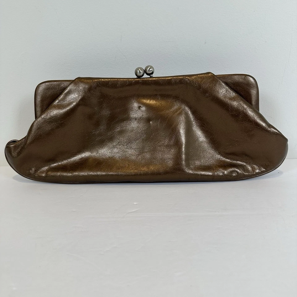 Bolso de Mano Hobo International De Colección Raro - Grande Cuero Bronce Metálico Foto 2 de 4