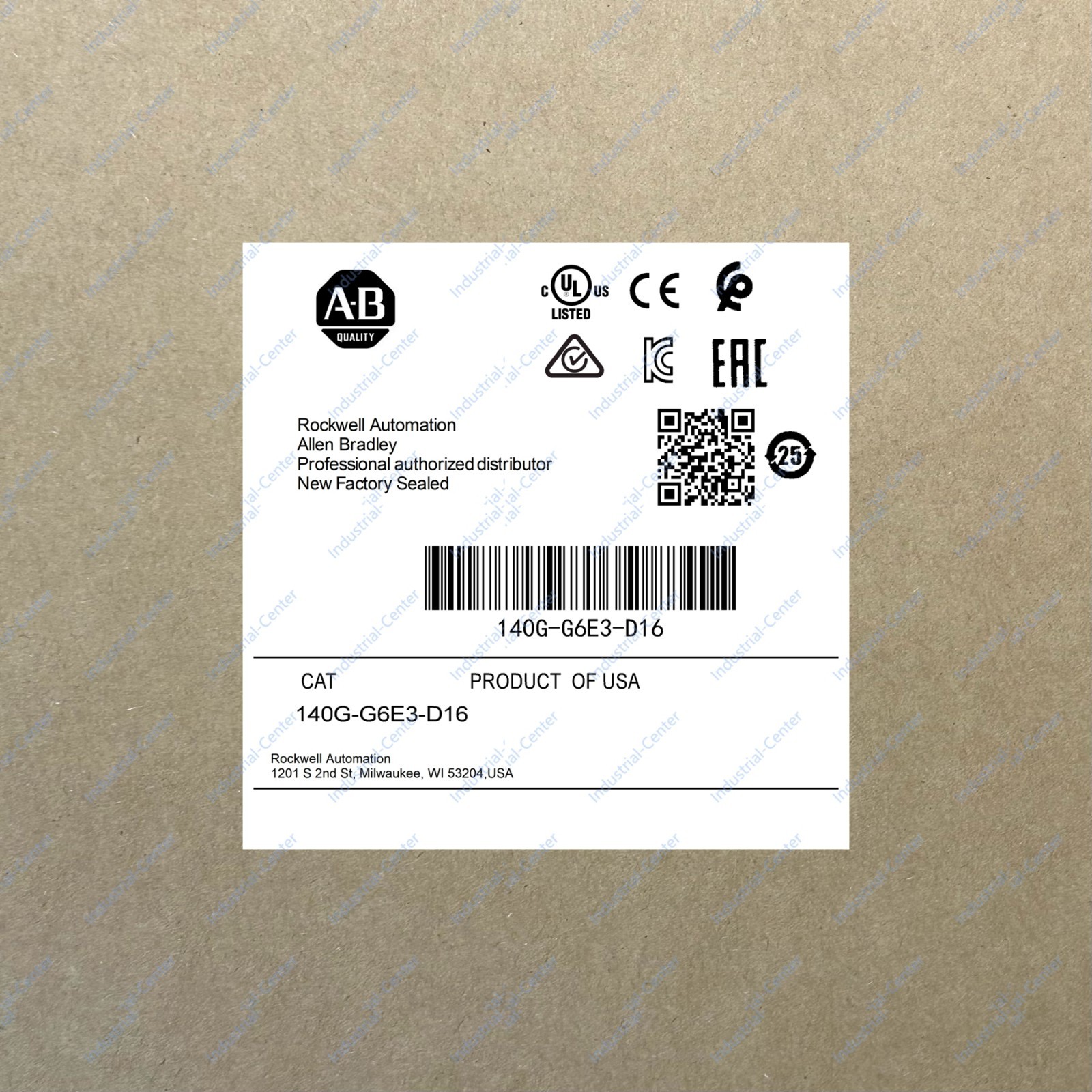 AB 140G-G6E3-D16 140G 160A Frame Molded Case Ckt-Bkr New UPS WPL0