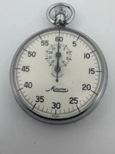 Minerva Stopwatch Vintage Swiss Art Deco Pocket Stop Watch Tested Working