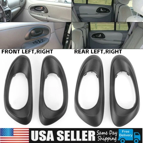 Interior Door Handle Bezel Cover Trim Front Rear For 2002-2009 Chevy Trailblazer