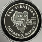 2002 Hecla San Sebastian Durango Mexico Coin 1 Troy Oz .999 Fine Silver Round