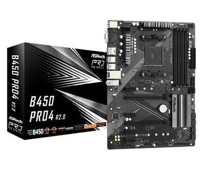 ASRock B450 Pro4 R2.0 Mainboard Sockel AM4/HDMI/DP, VGA