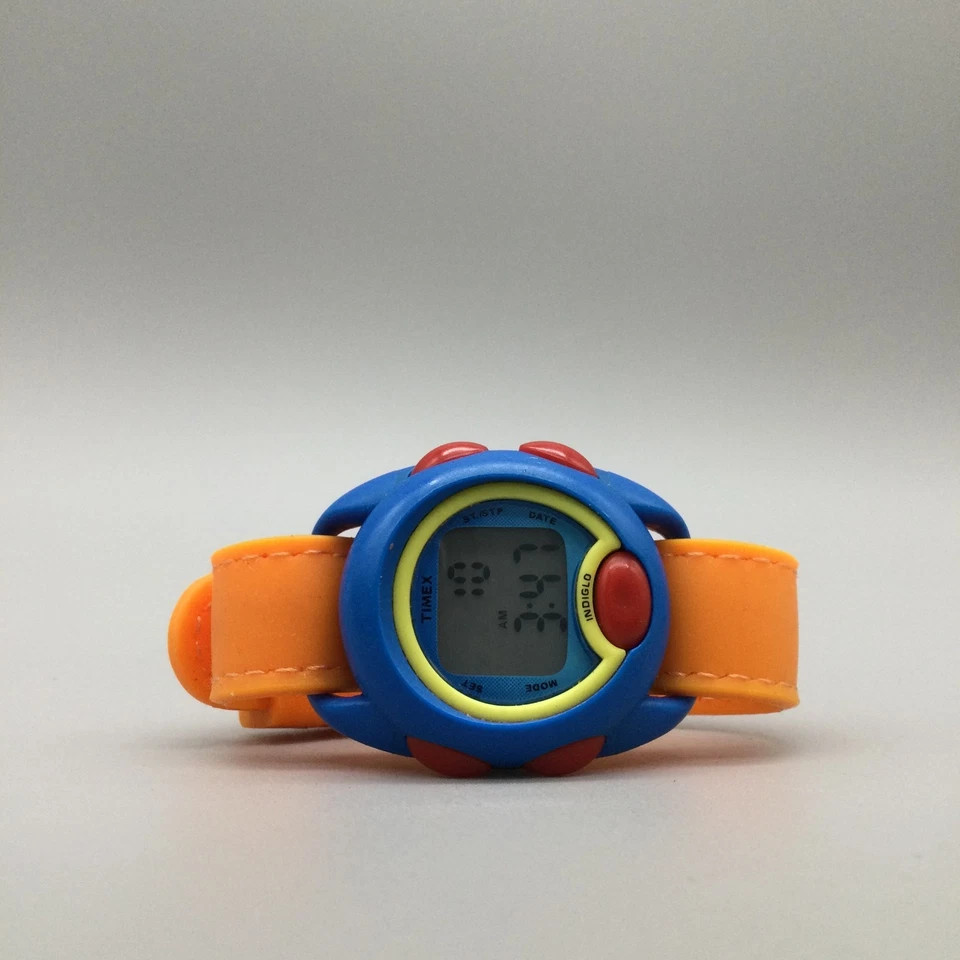 Timex Time Machines Reloj Niños TW7899600 34mm Azul Naranja Amarillo Batería Nueva Foto 4 de 4