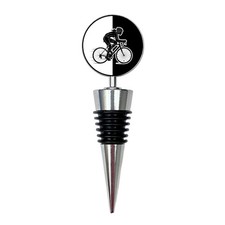 Female Cyclist Wine Bottle Stopper | Cycling Gift | Sports Lover Present UK