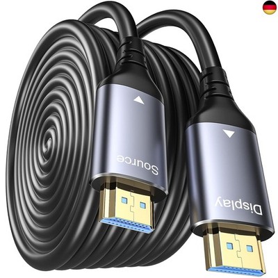 WTPGTI 8K HDMI Glasfaserkabel 15M, HDMI 2.1 Kabel 48Gbps Ultra High Speed,In