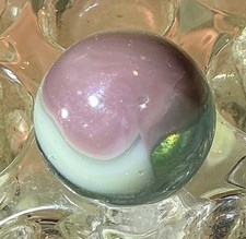5/8 Vitro Agate 2 Color Victory Marble In Wet Mint Condition Check Photos.