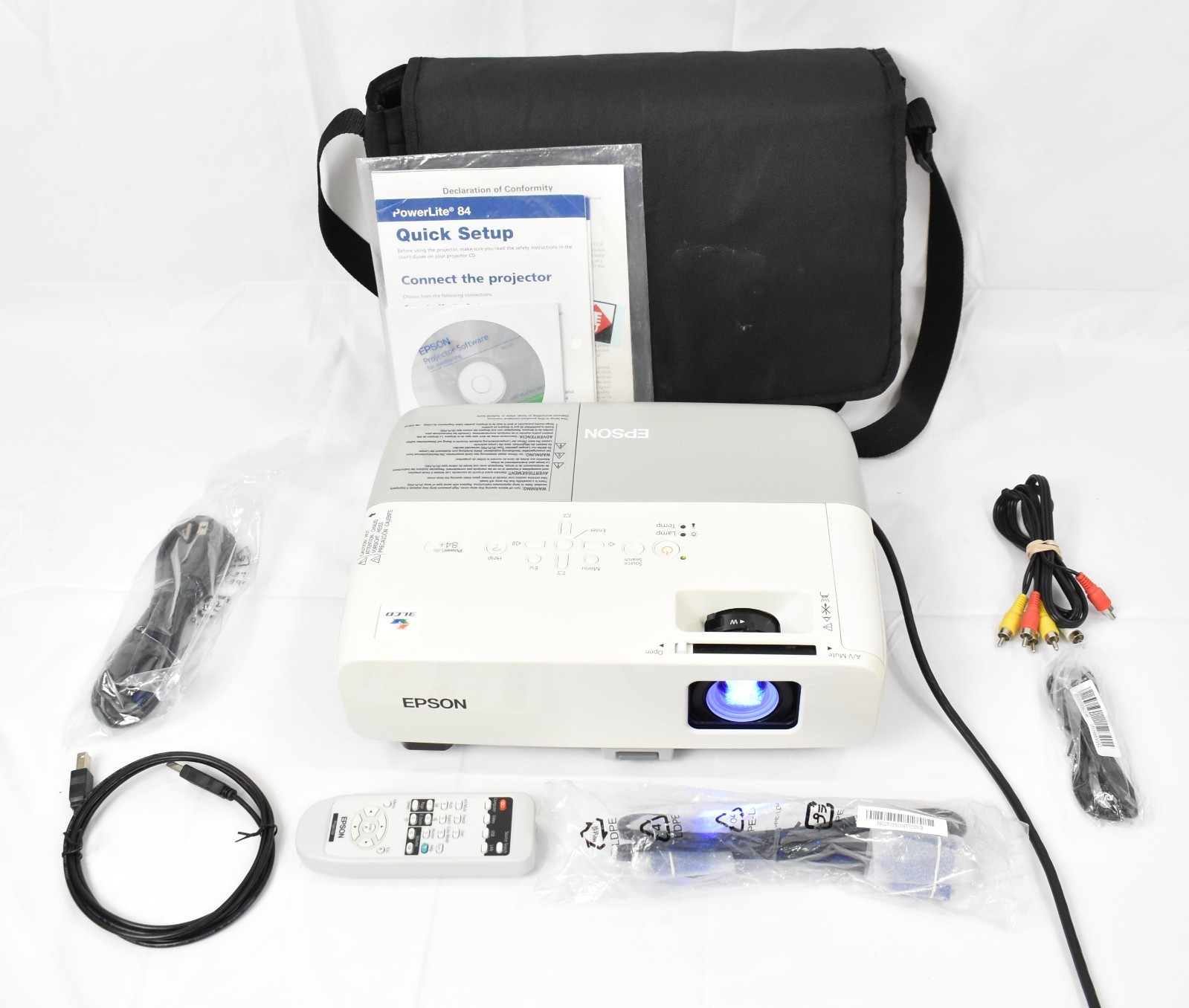 Epson Powerlite 84+ 3LCD Projector 2600 Lumens 808 Lamp Hours