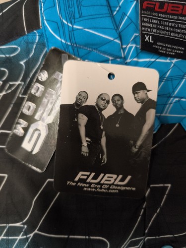 Vintage Fubu Deadstock Shirt Repeat Logo Mens XL Short Sleeve - Picture 3 of 7