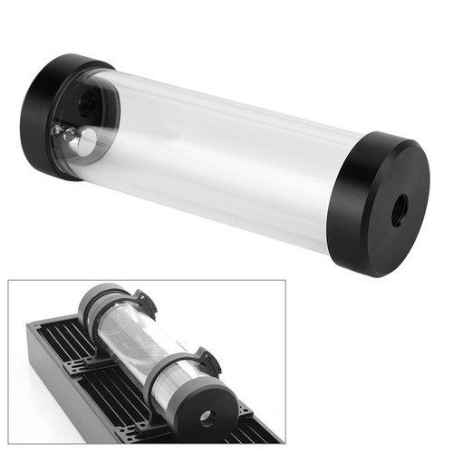 Computer Water Tank Cylindrical PC Cooling System 3‑Hole POM Cover Built‑in NEW - Afbeelding 6 van 12