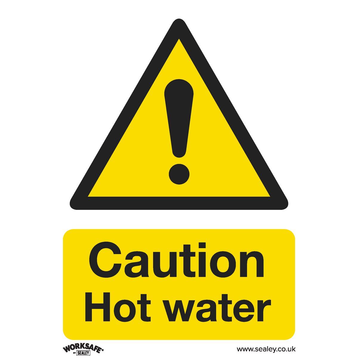Sealey Safety Sign - Caution Hot Water - Rigid Plastic SS38P1