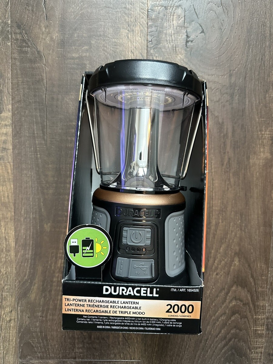 Duracell 2000 Lumen Tri-Power Solar Lantern USB | eBay