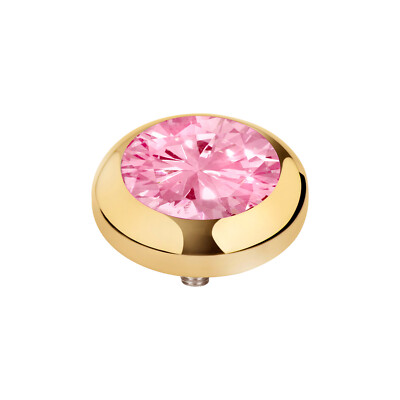 Melano Vivid Meddy´s M 01SR9012 G Blossom Pink 7 mm Aufsatz für Vivid Ring Rosa
