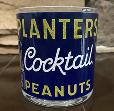 Mr. Peanut Cocktail Glass Planters Peanuts Vintage Tumbler Low Ball 