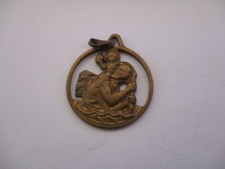 ALTE RELIGIÖSE MEDAILLE HEILIGER CHRISTOPHORUS PATRON DER REISENDEN