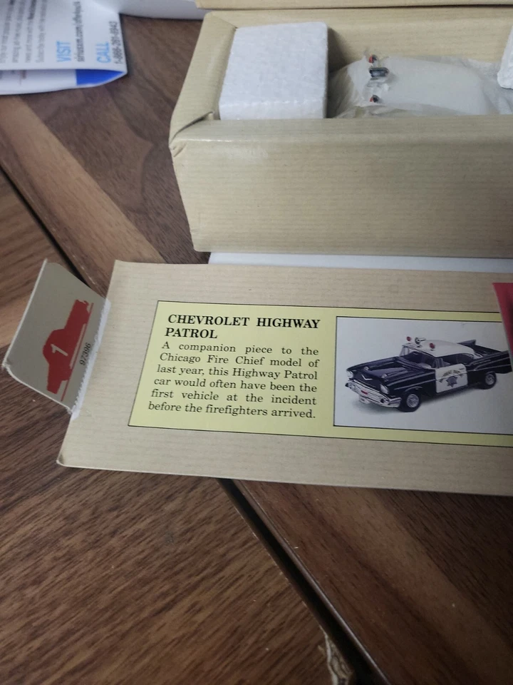 Corgi California Highway Patrol CHP CHiPs 1957 Chevy Police 1:43 RARE - Image 4 of 4