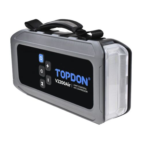 TOPDON V2200 AIR JumpStartet Kompressor Taschenlampe Starthilfe Tool - Bild 11 von 13