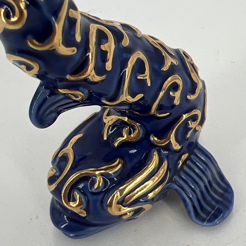 PV09257 Vintage Lenox Schatzkammer KOBALTBLAU MIT GOLD Delphin - Bild 7 von 8