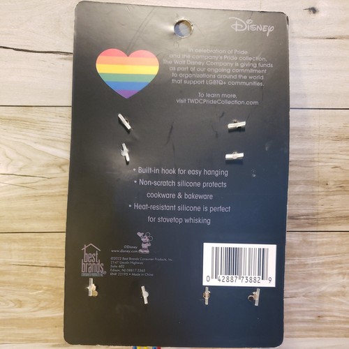 Disney Pride Silicone Spatula Whisk Set Mickey Mouse Rainbow Kitchen Utensils - Picture 6 of 6