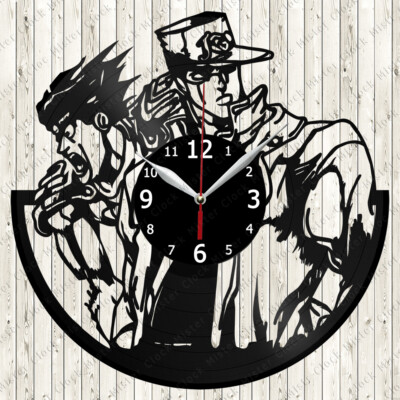 Jojo Bizarre Adventure Vinyl Record Wall Clock Decor Handmade 6423
