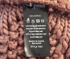 Horizontal Cable Knit OS Brown Slouchy Beanie Hat — photo 8
