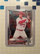 2021 Bowman Chrome Prospect Nolan Gorman #BCP-90 (RC) - St. Louis Cardinals