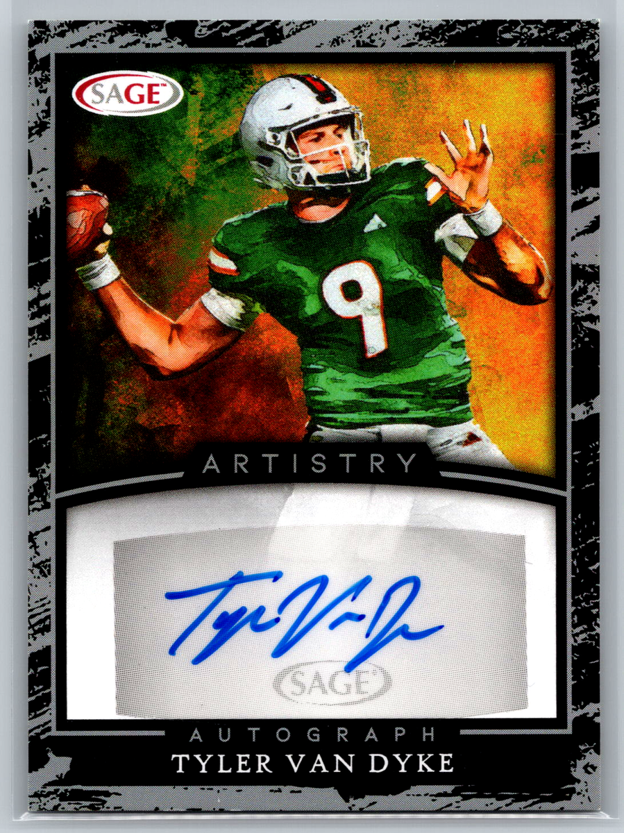 Tyler Van Dyke 2022 Sage Artistry Rookie Auto A-TVD Miami