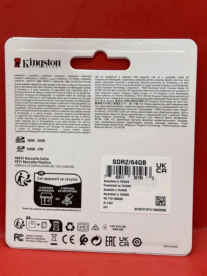 Kingston Canvas React Plus 64GB SDXC C10 U3 V90 SD Memory Card UHS-II 300MB/s 64 - Image 2 of 2